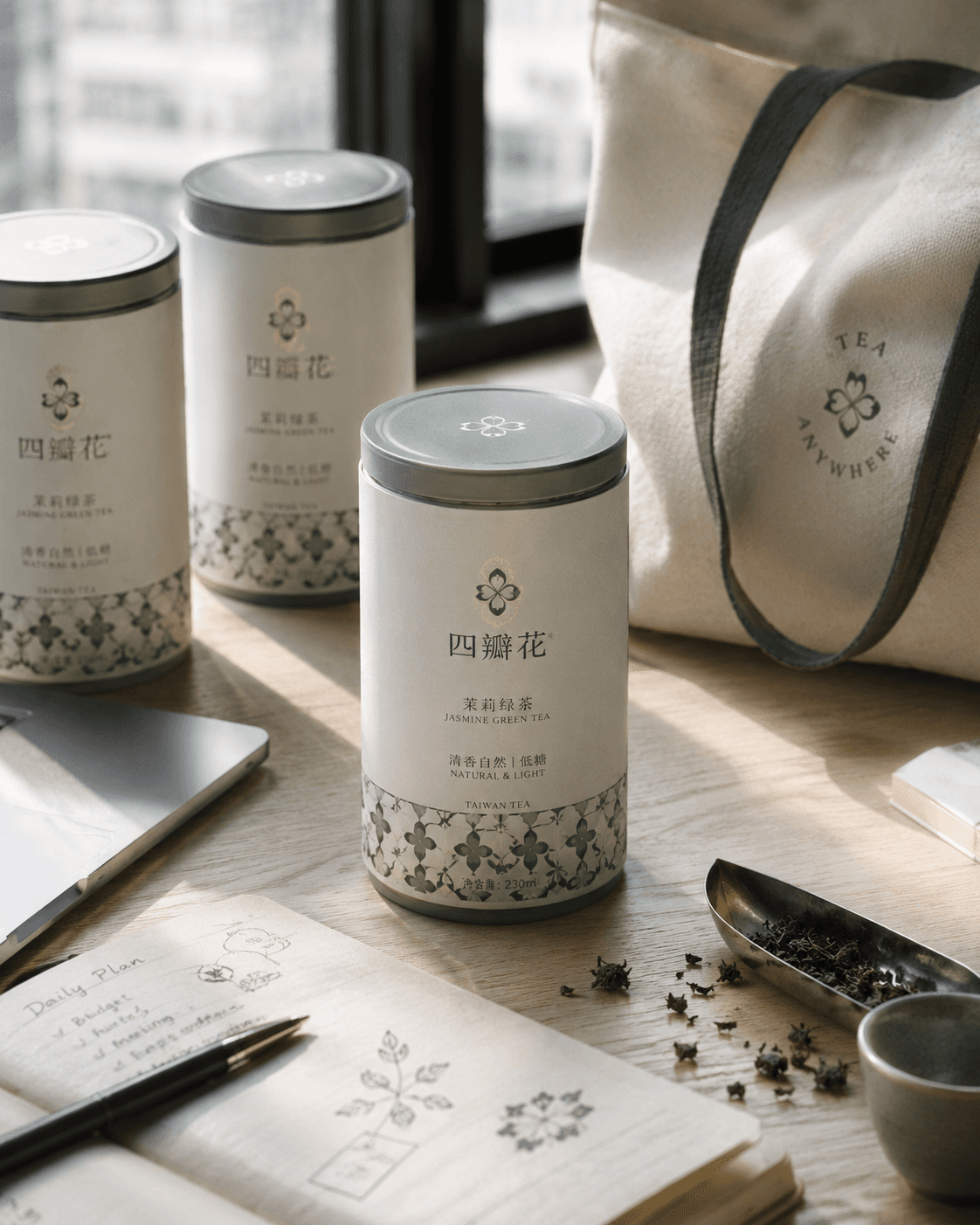 四瓣花-茶罐