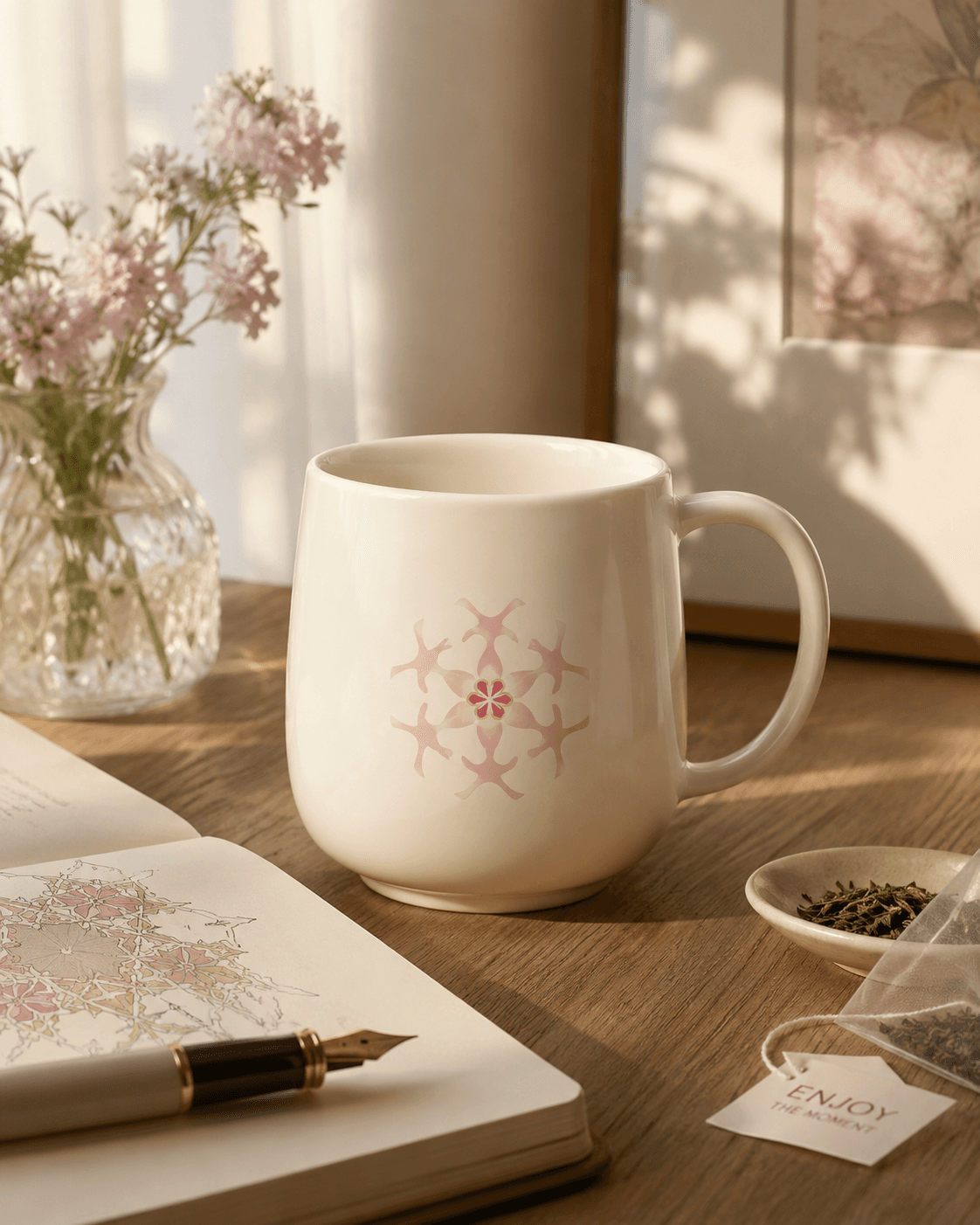 鸡蛋花纹-马克杯