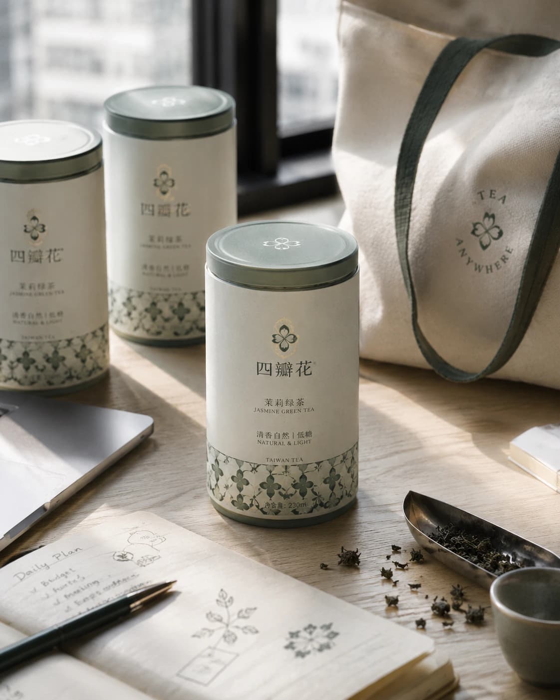 四瓣花-茶罐